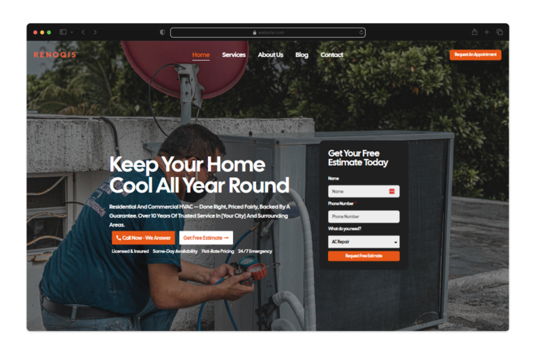 HVAC Demo Website