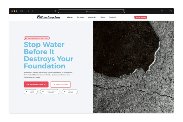 Waterproofing and Foundation Repair Demo Website