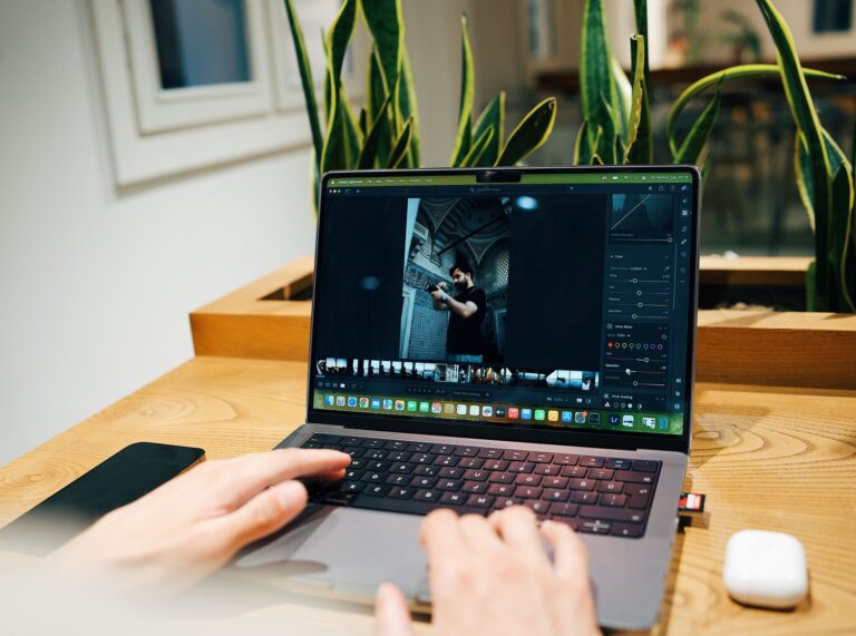 Professional photography displayed on website with SEO optimization elements showing improved search rankings